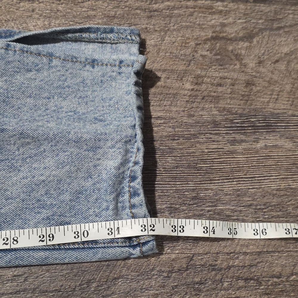 Nasty Gal Mom Jeans Women's Size 8 Distressed Slit Ankle Light Wash Relaxed - Picture 6 of 10
